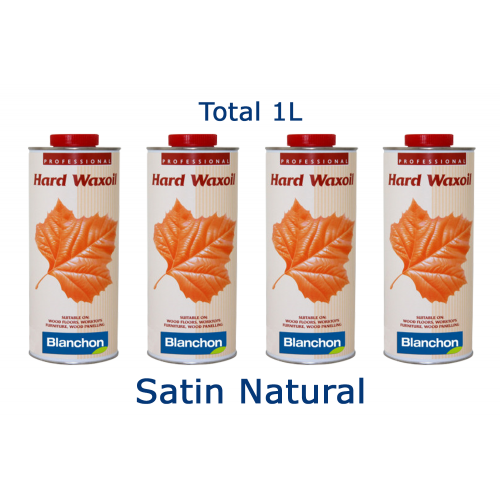 Blanchon HARD WAXOIL (hardwax) 1 ltr (four 0.25 ltr cans) SATIN NATURAL 04127214 (BL)